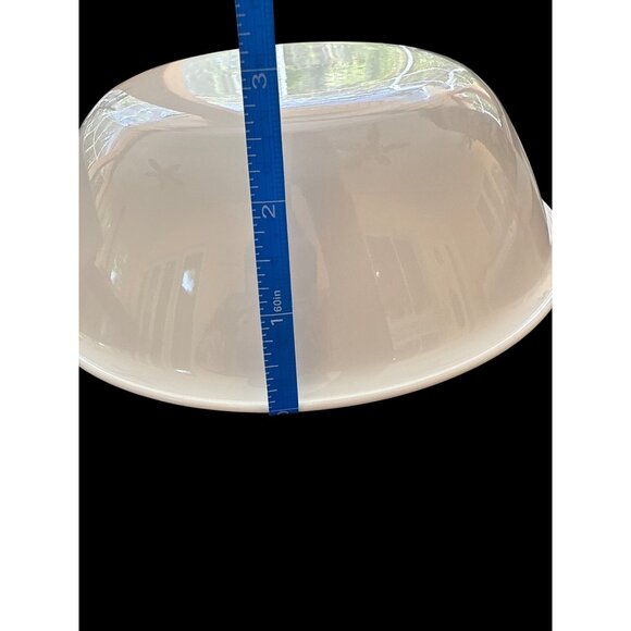 Corelle By Corning Set Of 2 White & Green Rim Serving Bowls Matches Shadow Iris - Picture 5 of 5